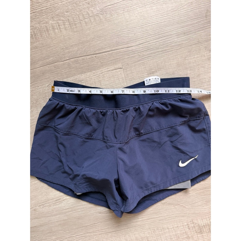 Navy blue gray women's Nike running spandex shorts small - Picture 6 of 7